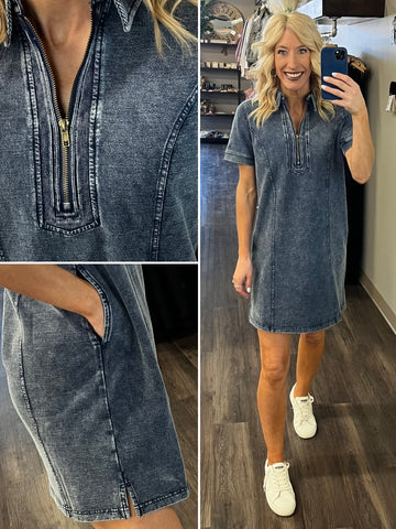 Grace Coral Flutter Sleeve Dress