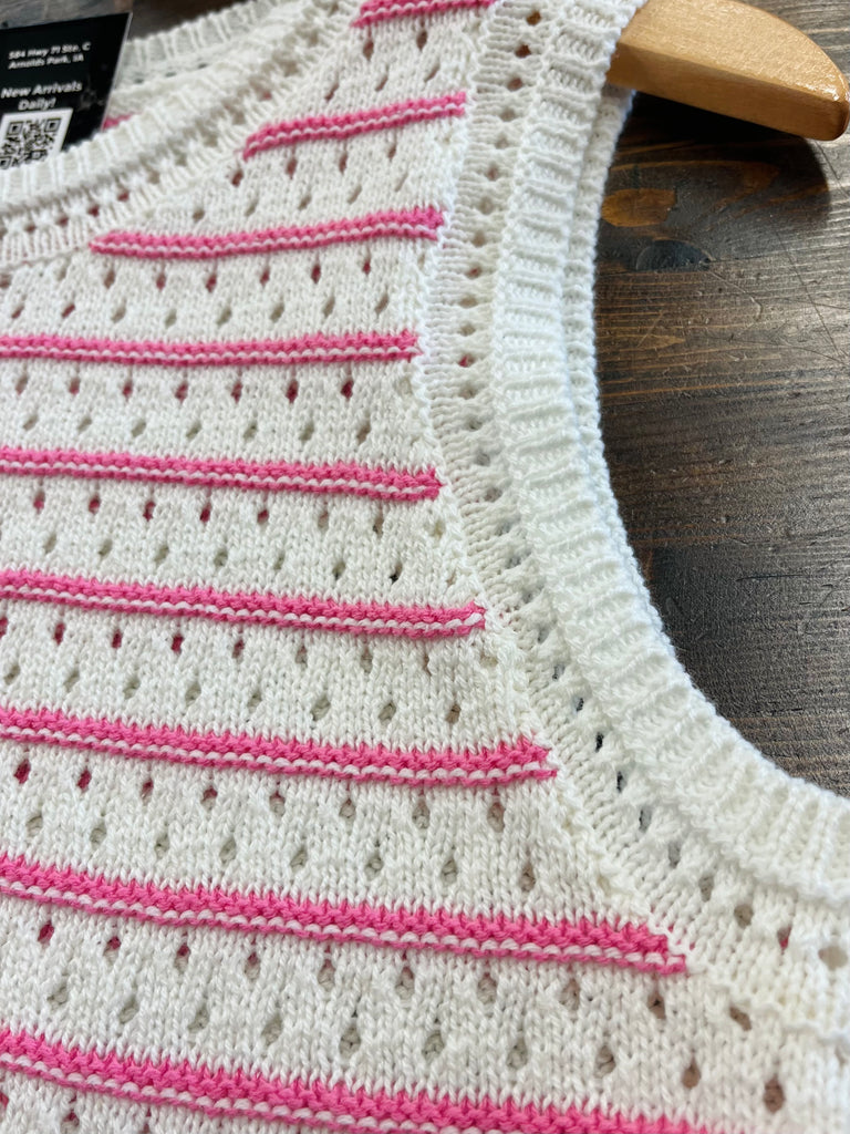 Kinze Striped Sweater Tank