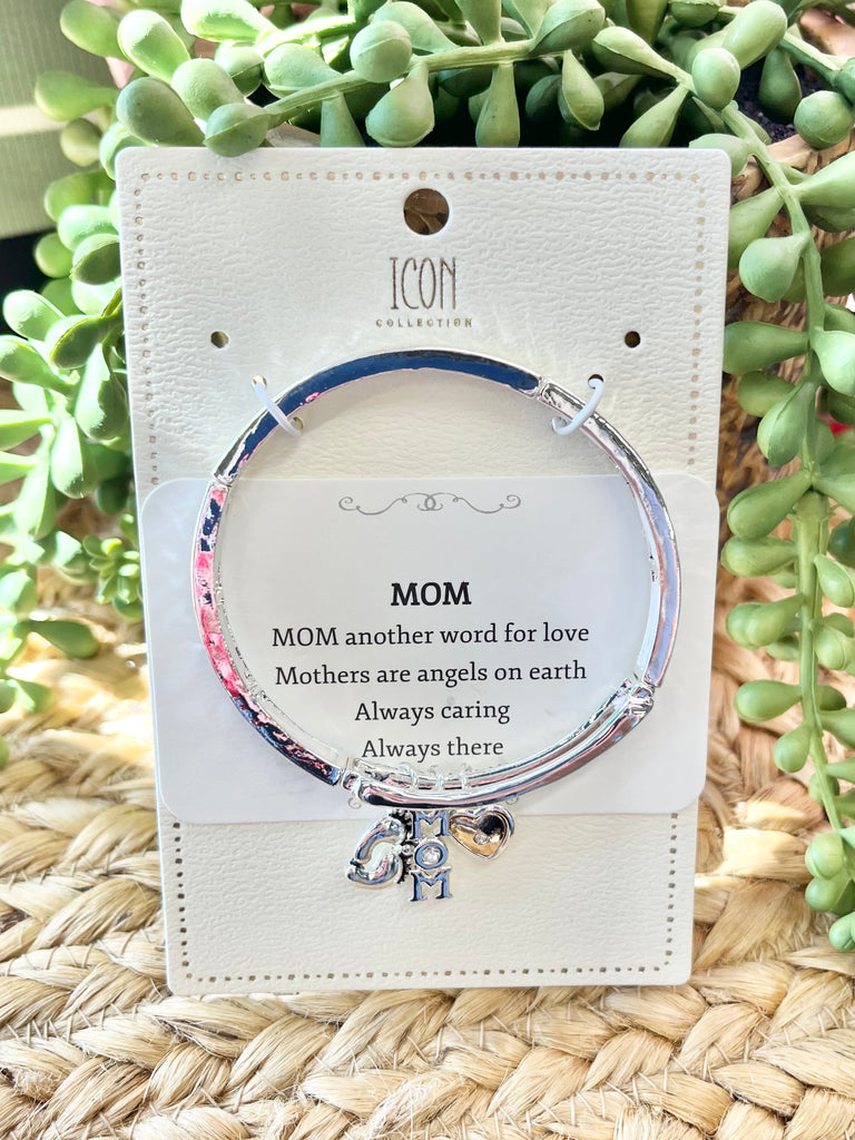 Mom Stretch Bracelet - Silver