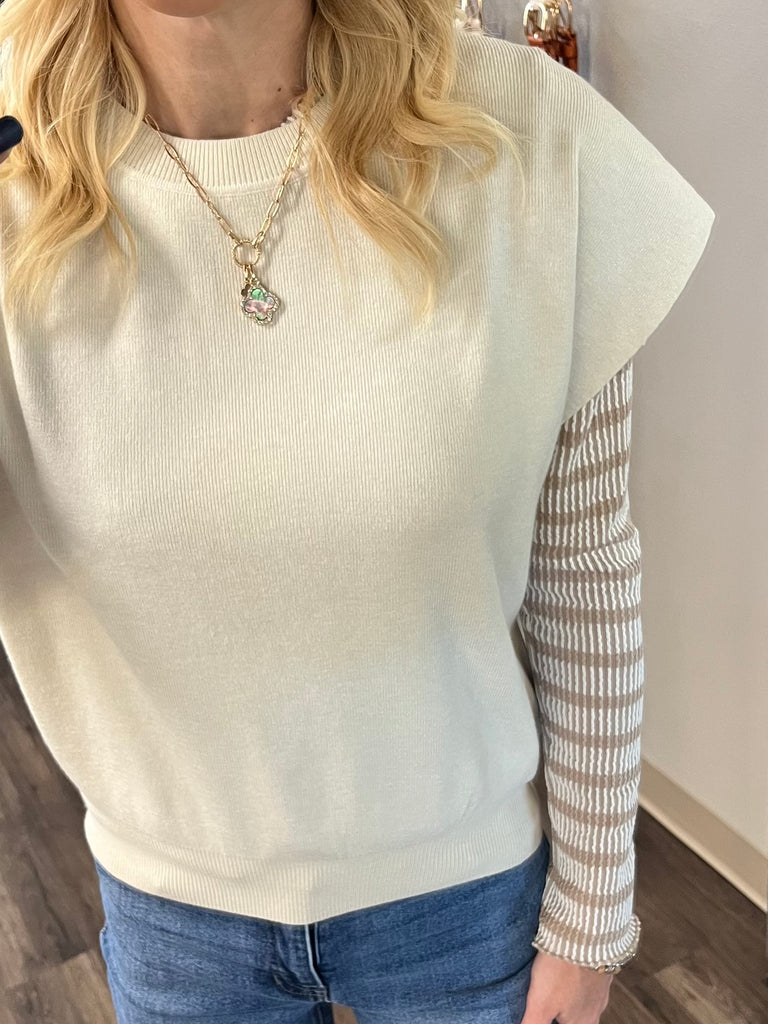 Alicia Sweater Vest - Cream