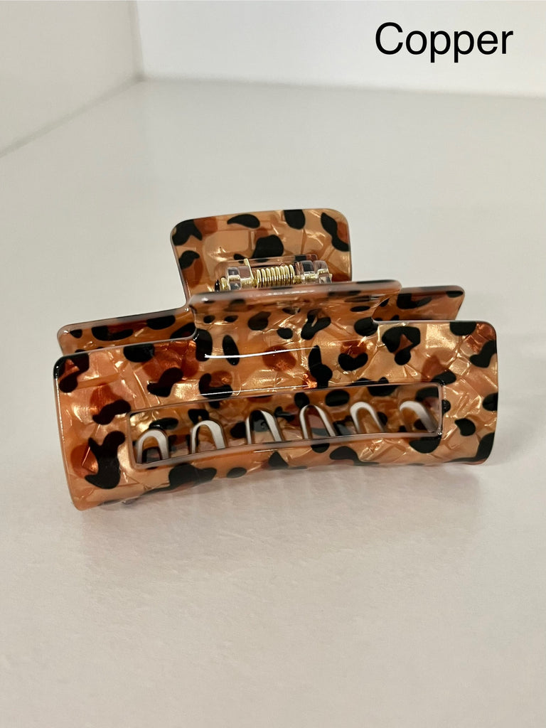 Leopard Print Claw Clips - Multi