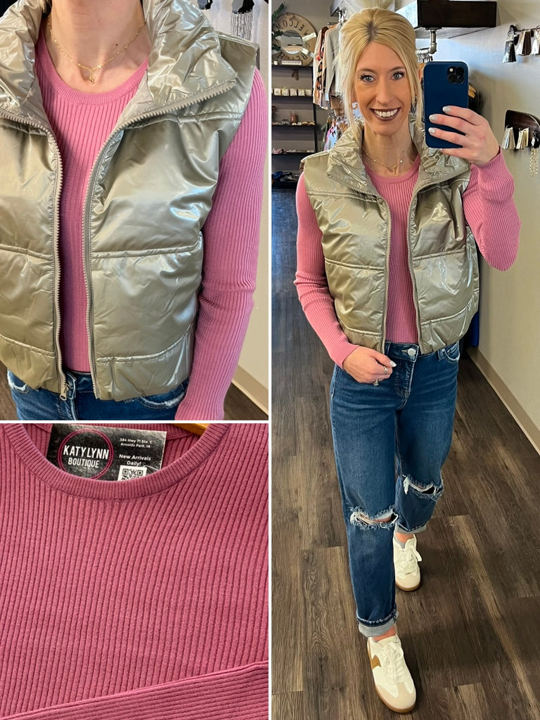 Priscilla Long Sleeve Sweater - Berry