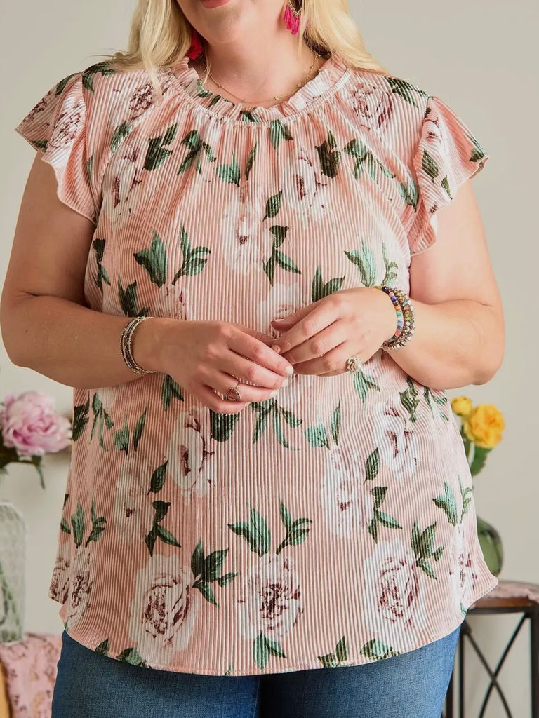 Sandy Floral Blouse - PLUS