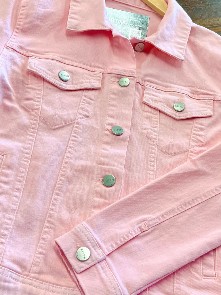 Nicole Blush Pink Denim Jacket