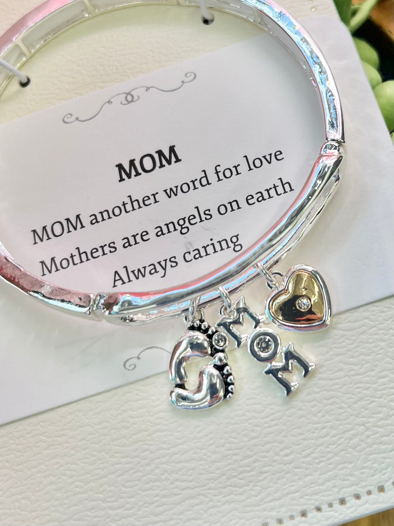 Mom Stretch Bracelet - Silver