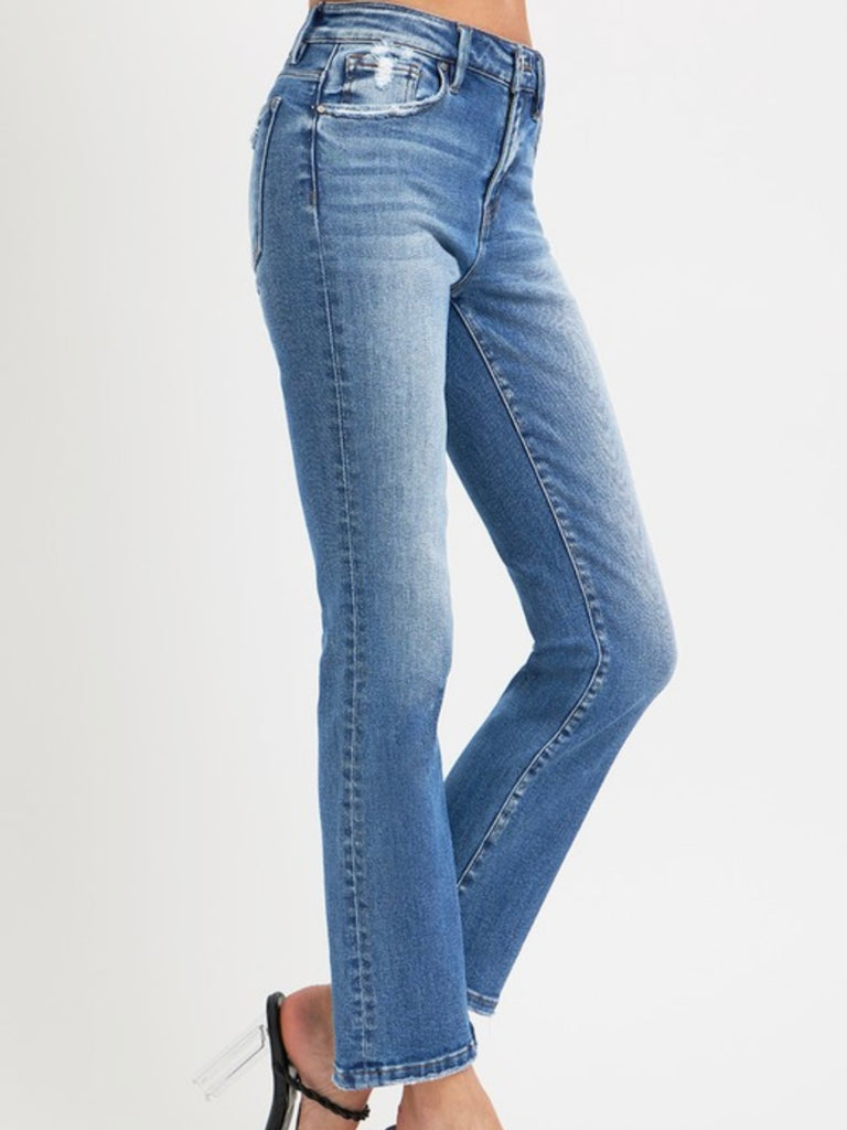 Jackie Mid-Rise Ankle Straight Denim