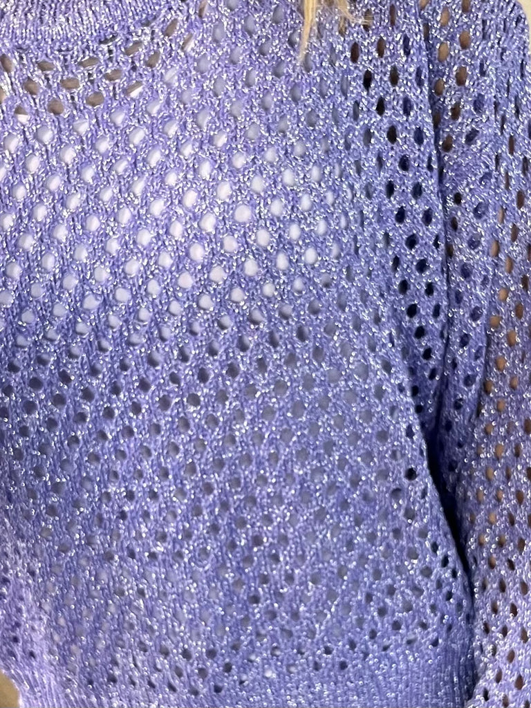 Lou Metallic Crochet Top