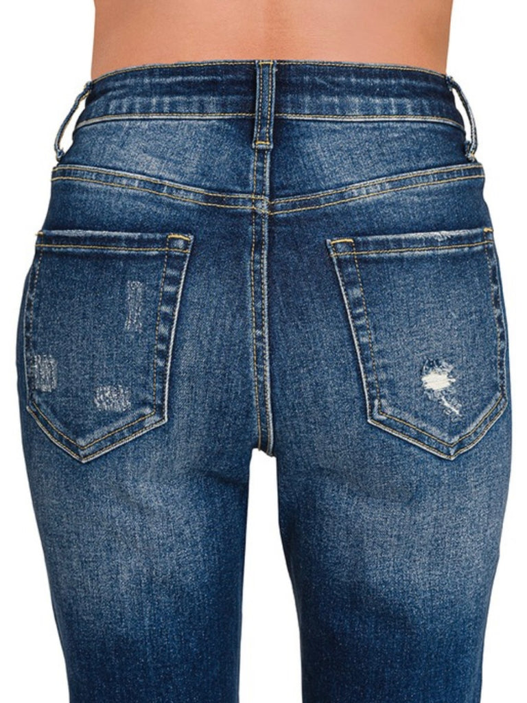 Brenna High-Rise Raw Hem Crops