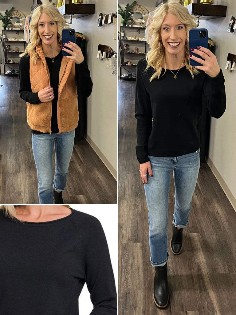 Lesley Basic Sweater - Black