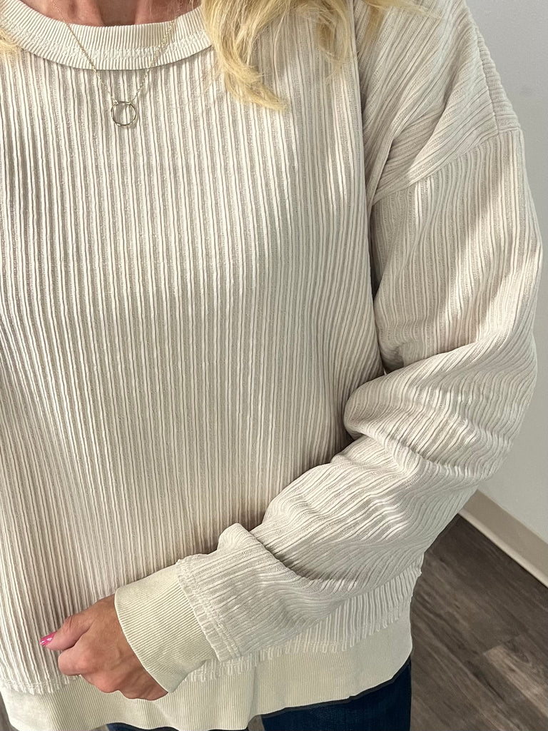 Selma Oversized Crewneck - Cream