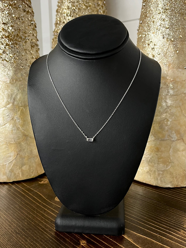 Meg Mini Pendant Necklace - Silver