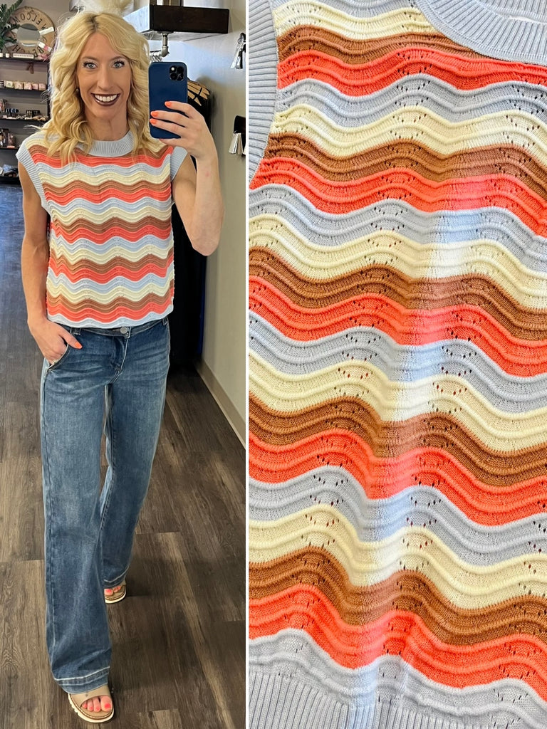 Zeya Chevron Sweater Vest