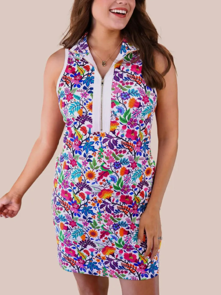 Jessica Floral Zipper Dress