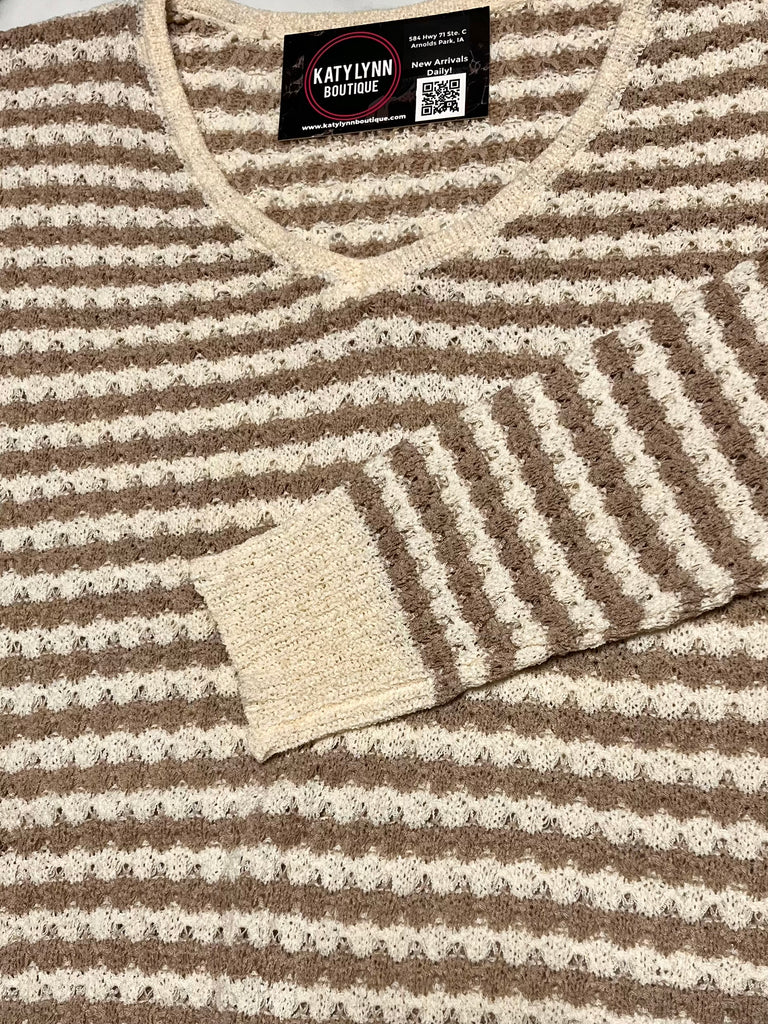 Gail Knit Sweater - Mocha/Cream
