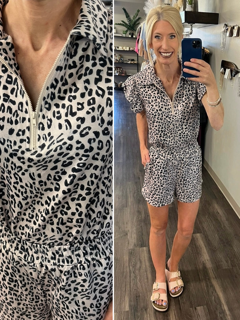 Nicole Ruffled Leopard Set