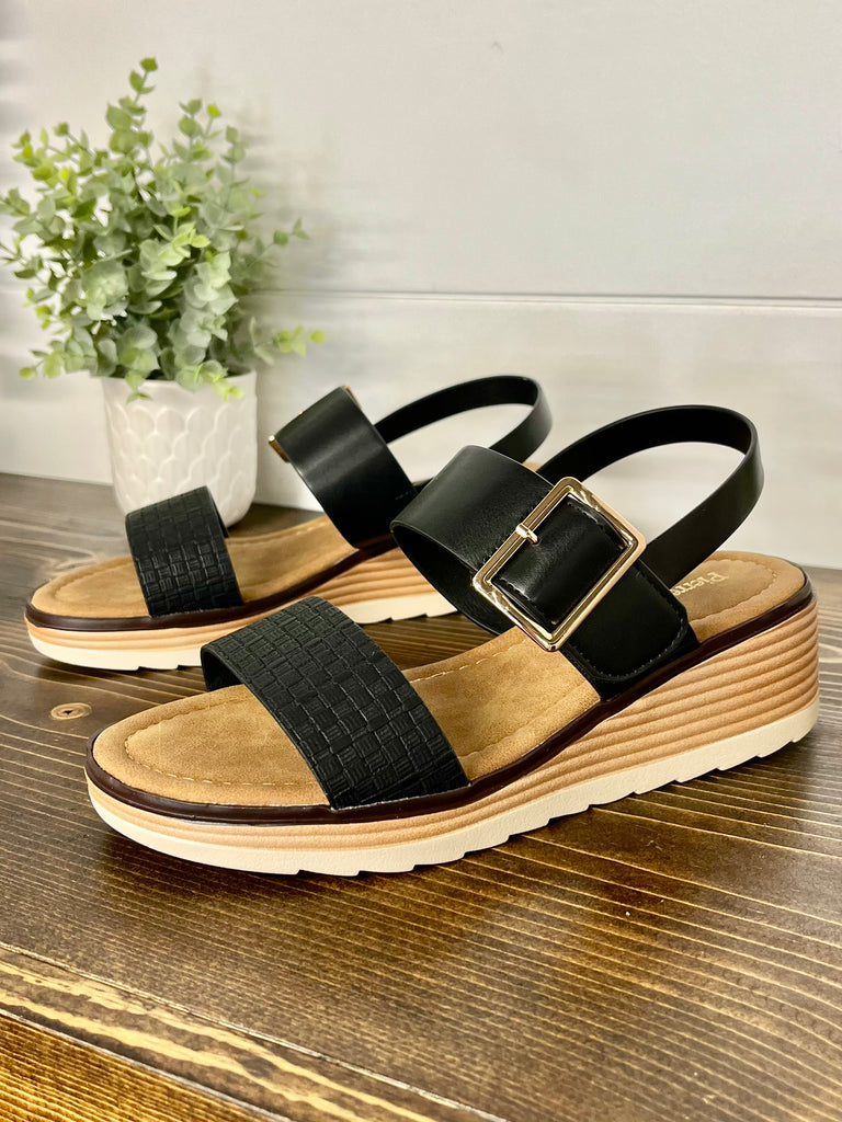 Gretchen Golden Buckle Sandals
