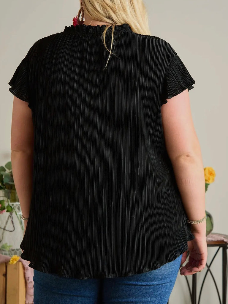Jane Ruffle Sleeve Blouse - Plus