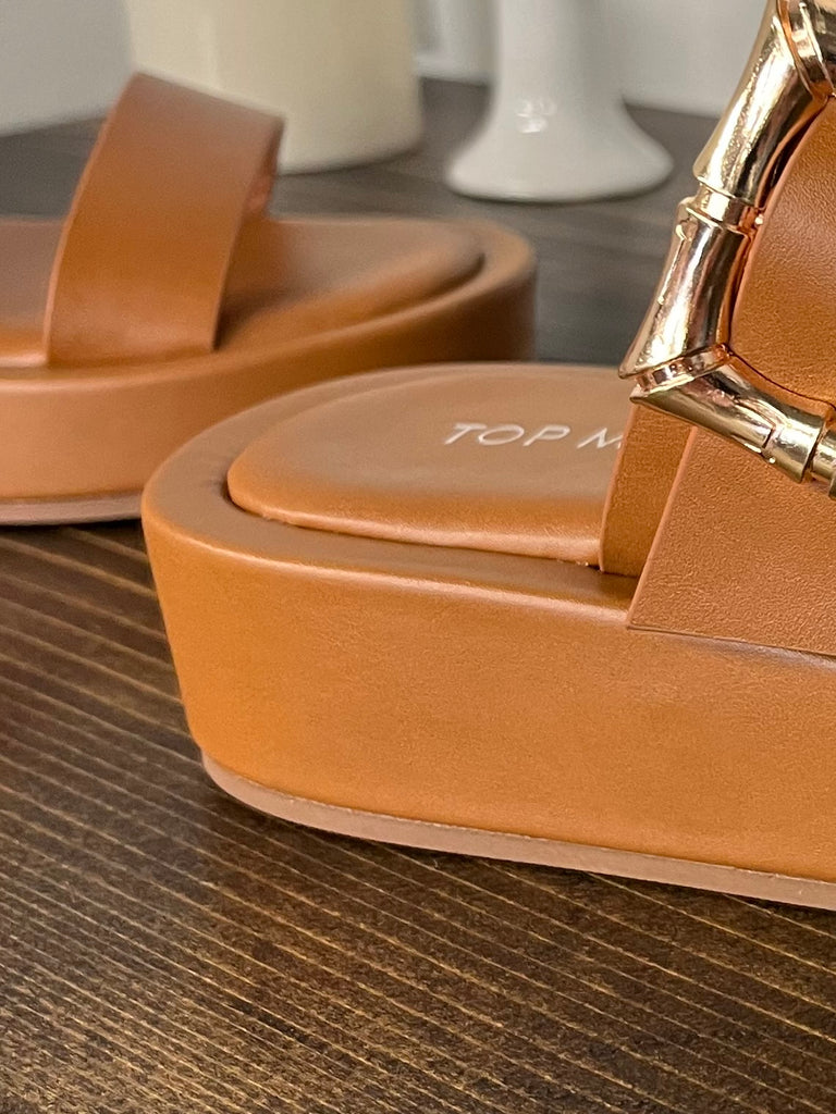 Raya Platform Sandals - Camel