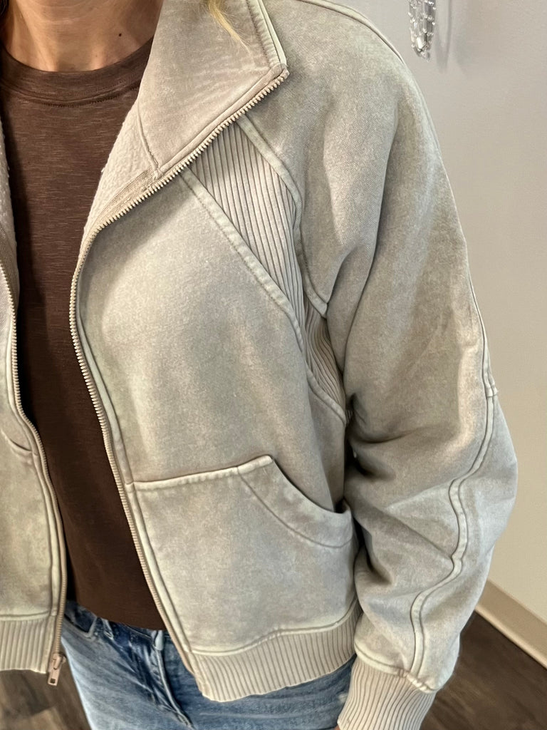 Michelle So-Soft Zip-Up - Latte