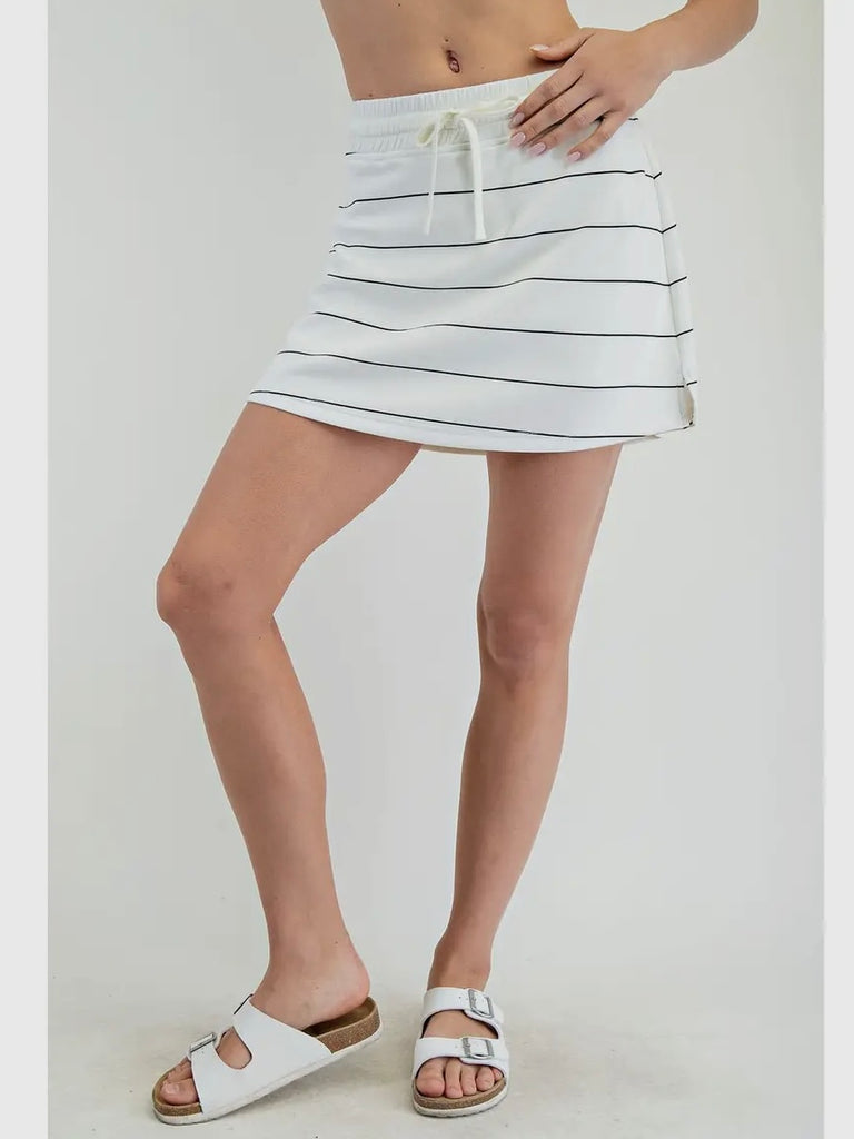 Jo Modal Skort - Ivory/Black