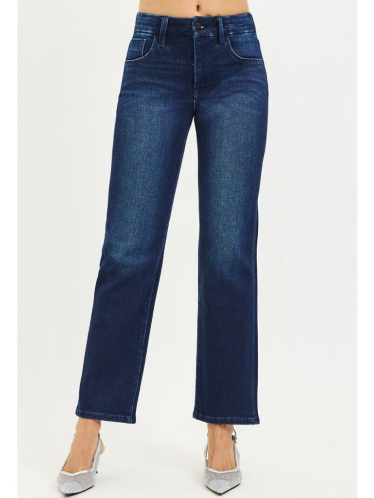 Laura Mid-Rise Ankle Straight Denim