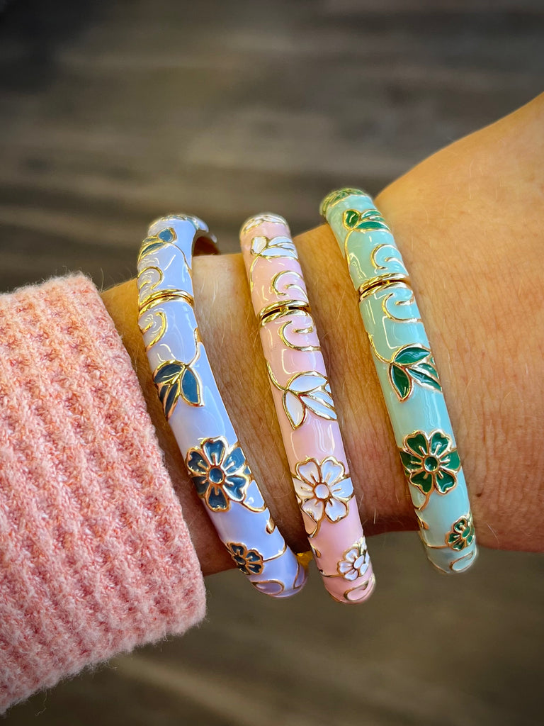 Floral Hinge Bracelets - Multi
