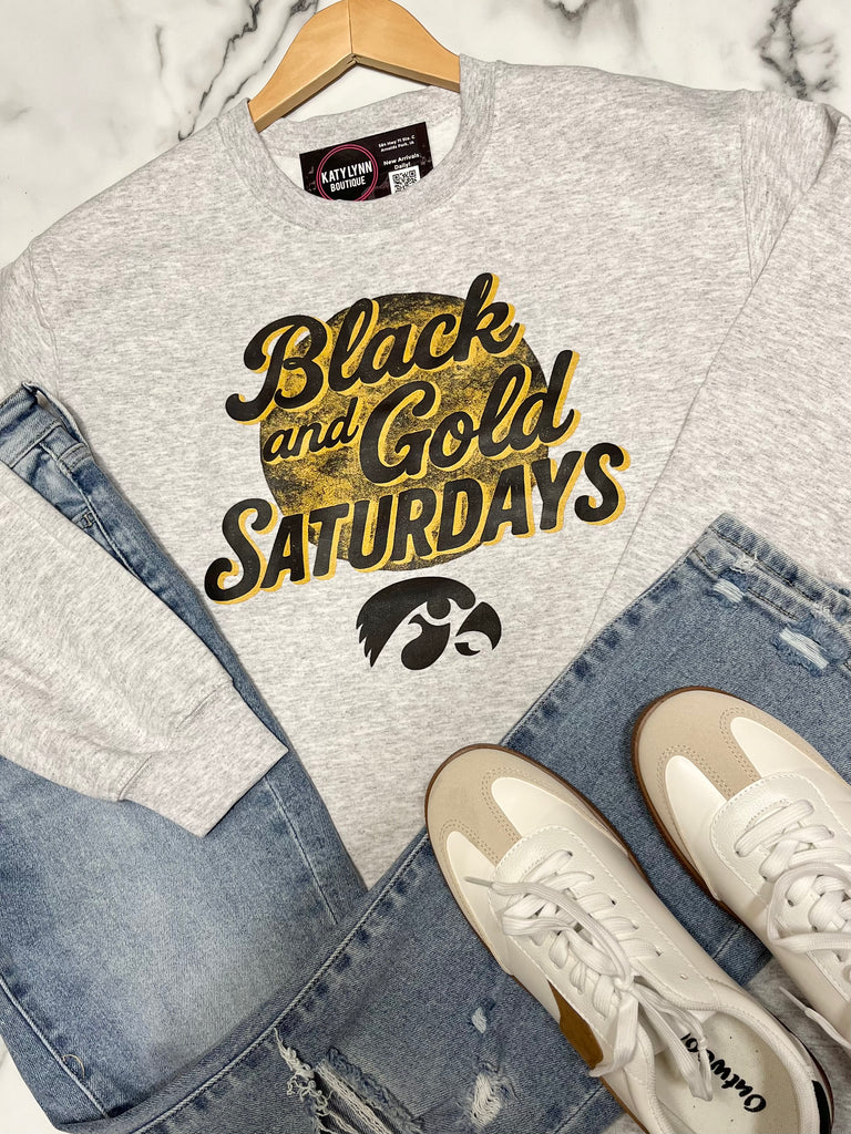 Black & Gold Saturday Crewneck