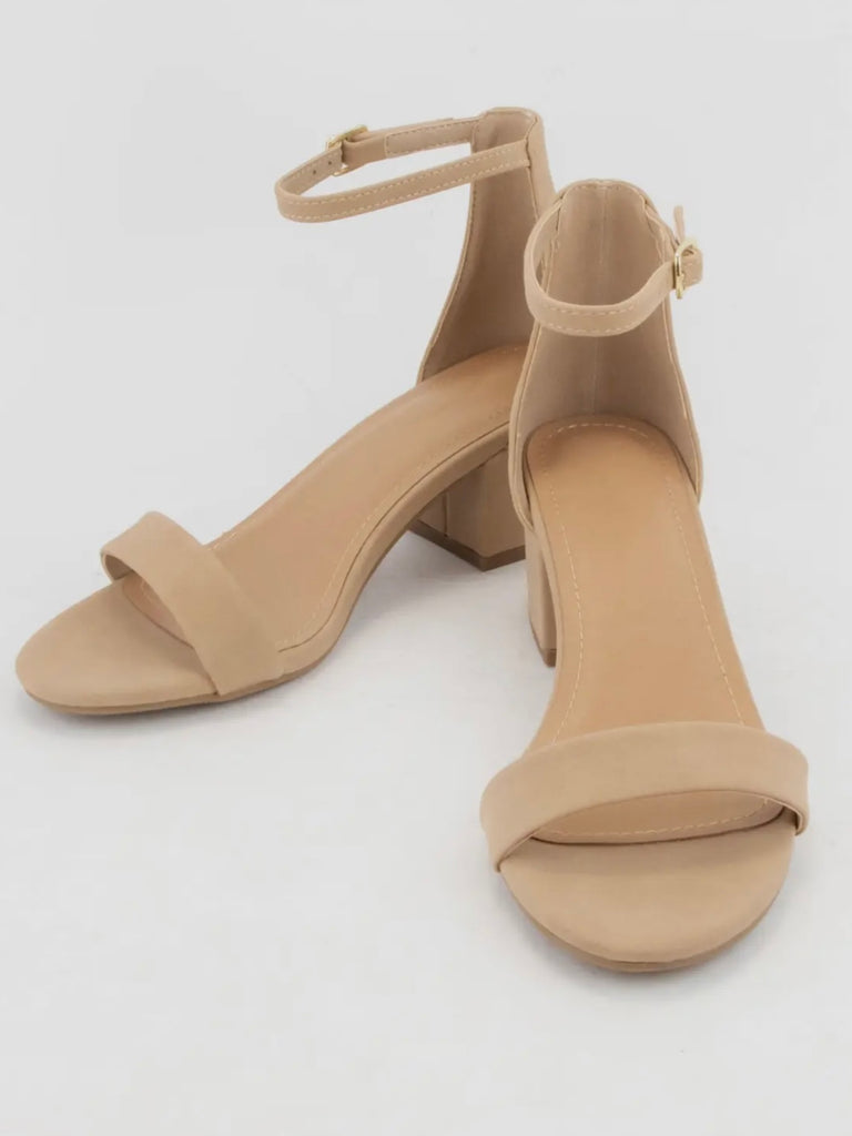 Tanya Ankle Strap Sandal - Nude
