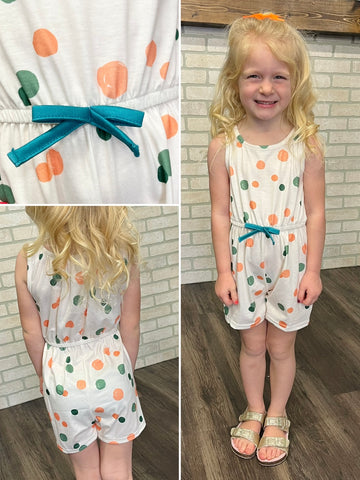 Georgie Peach Romper-KIDS