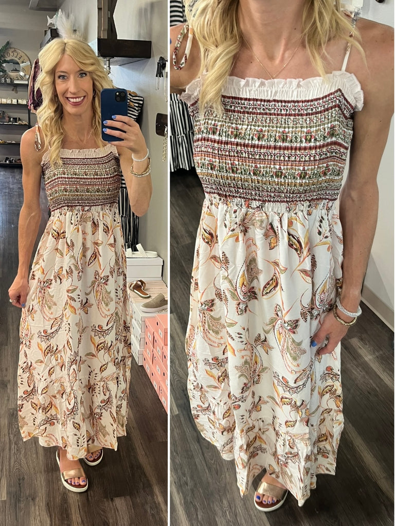 Jessa Paisley Midi Dress