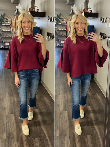 Ayla Scalloped Striped Tank - Red/Pink