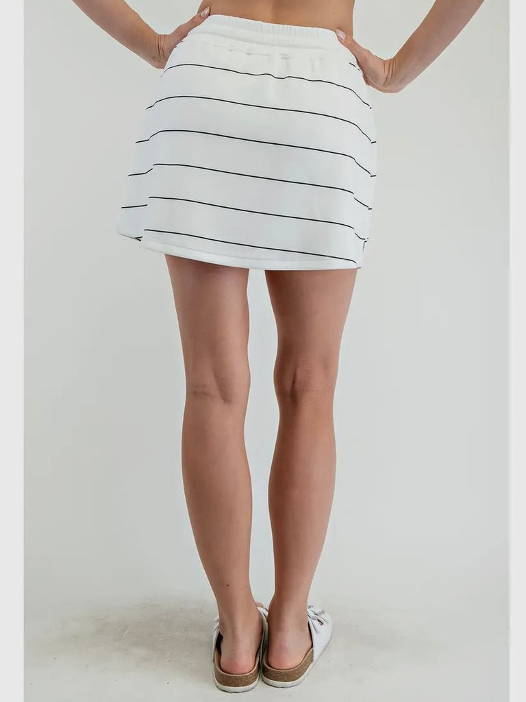 Jo Modal Skort - Ivory/Black