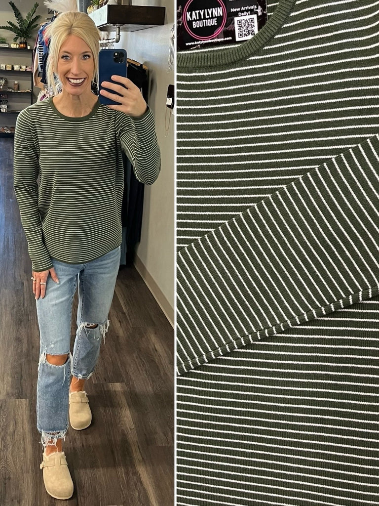 Mindie Lightweight Sweater - Olive