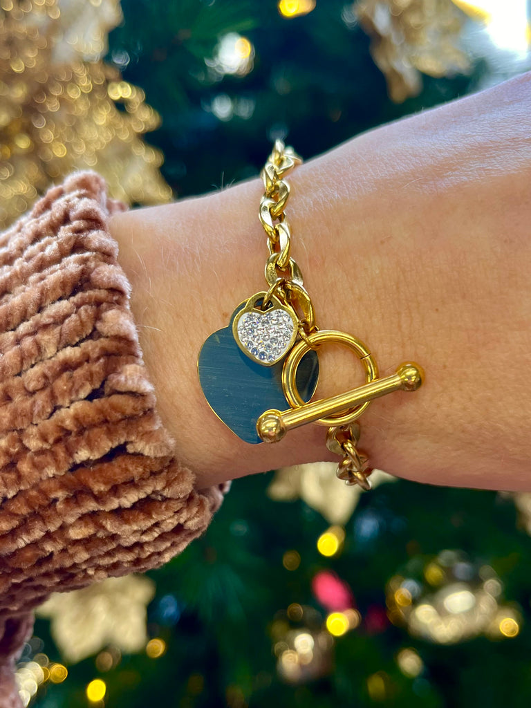 Gretta Heart Pendant Bracelet