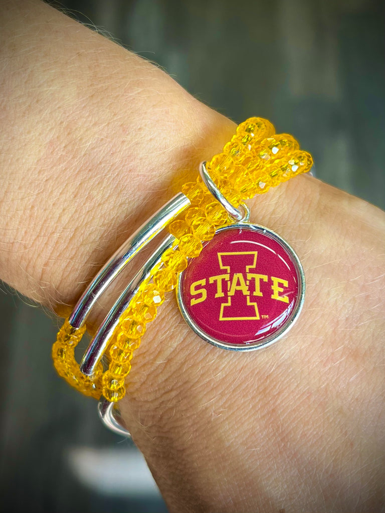 ISU Pendant Stretch Bracelet Set - Gold