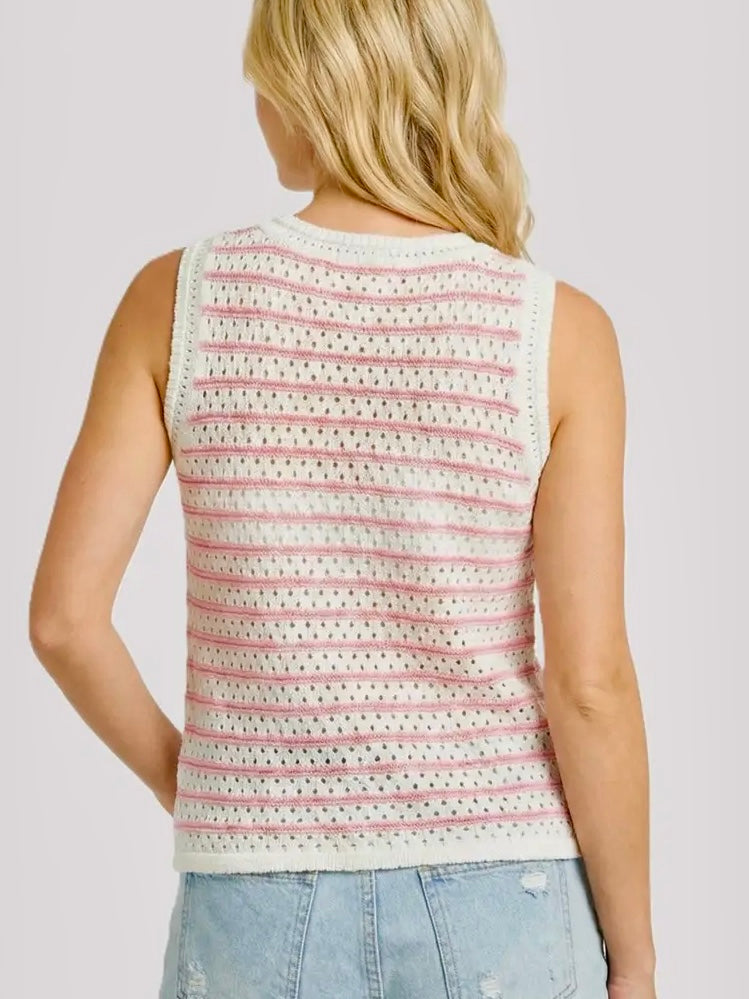 Kinze Striped Sweater Tank