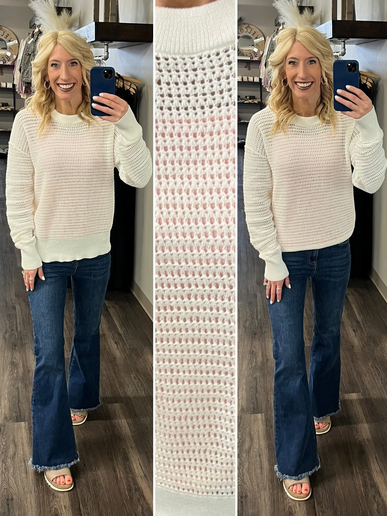 Angie Ivory Knit Sweater