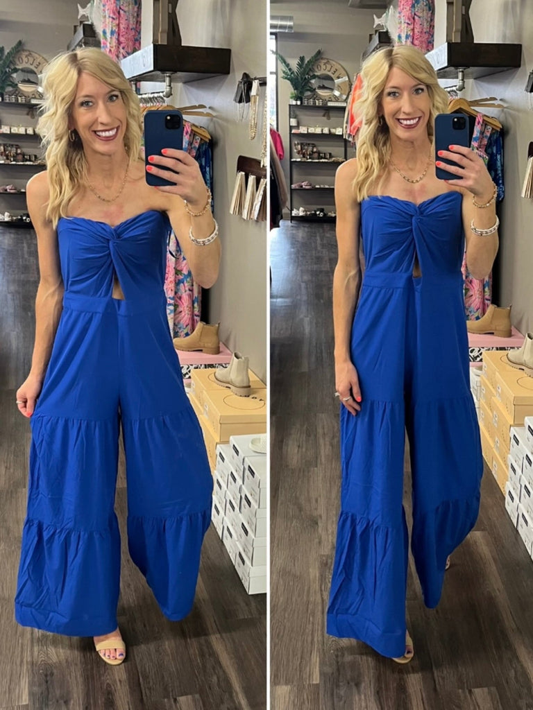 Rosalie Twisted Jumpsuit - Royal