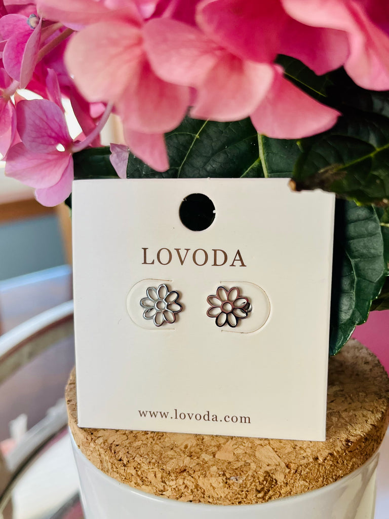 Daisy Stud Earrings - Silver