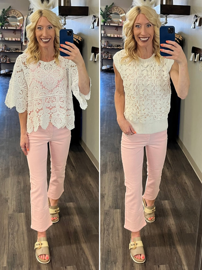 Chelsea Light Pink Straight Denim