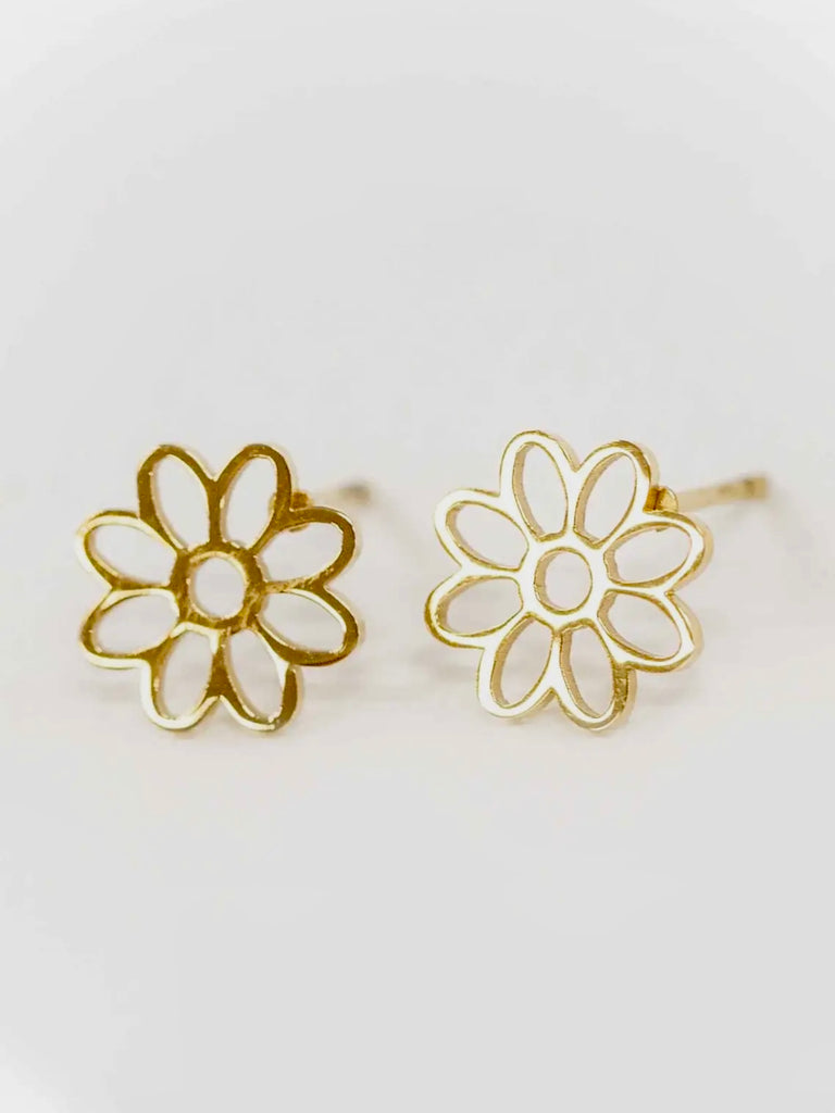 Daisy Stud Earrings - Gold