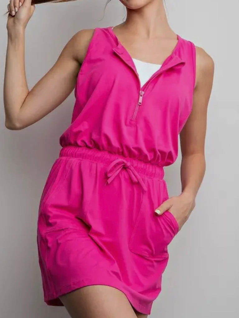 Maddie Essential Dress - Hot Pink