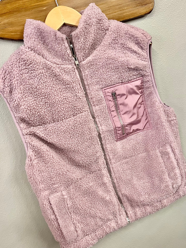 Shelly Accent Pocket Vest - Iris