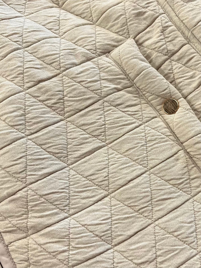Amy Lightweight Quilted Vest - Latte
