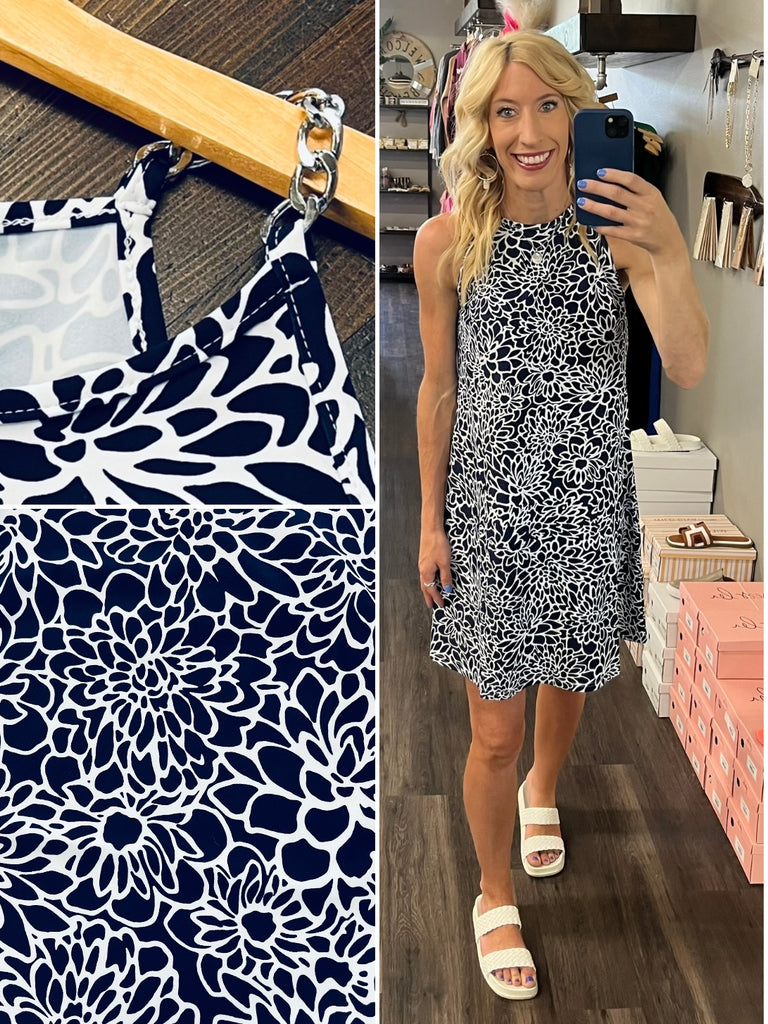 Deb Floral Navy Dress