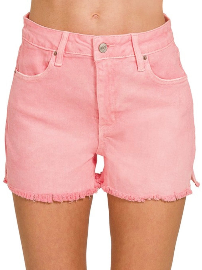 Evie Raw Hem Shorts - Blush