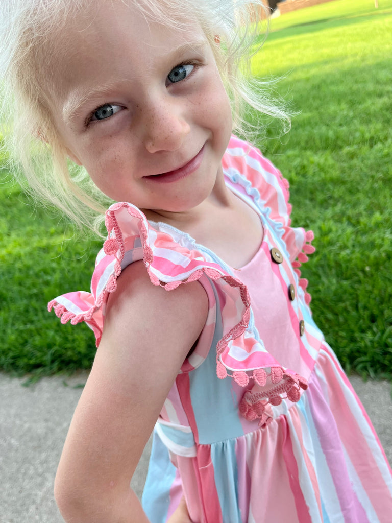 Katie Striped Kids Dress - KIDS