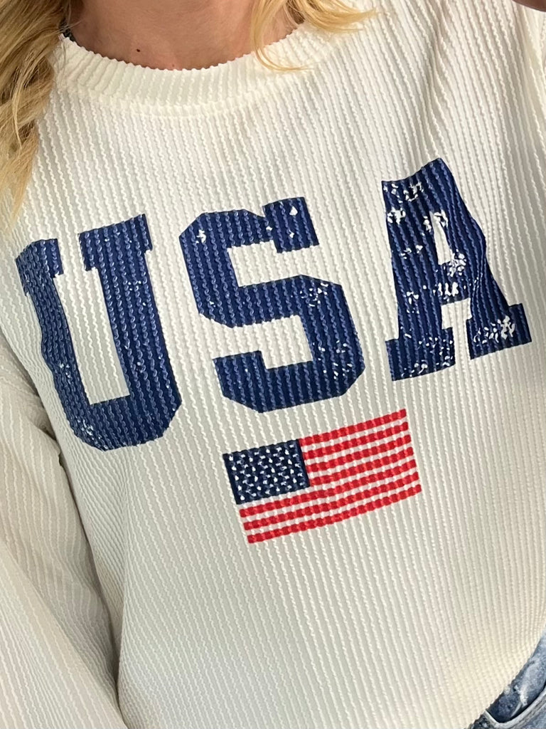 USA Pride Ribbed Pullover