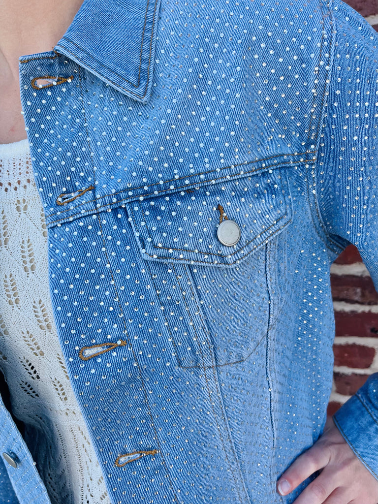 Jazmin Rhinestone Demin Jacket