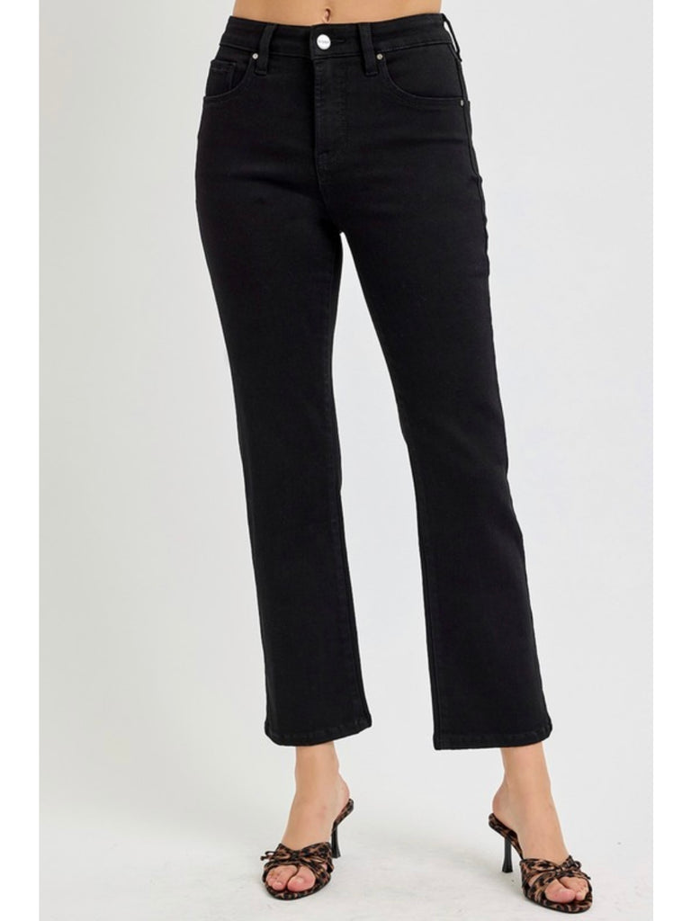 Michelle Black Straight Crops